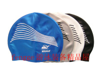 Counter whales feel good waterproof printing silicone swimming cap men and women universal wave line