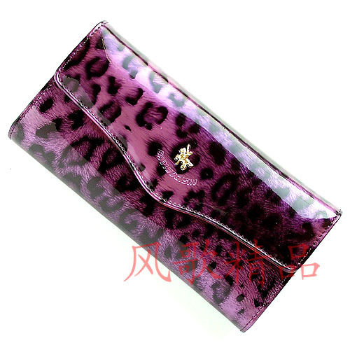 Paul Rider Japan South Korea Wind Van Bull Leather Three Fold Long Version Wallet Money Clip Wallet for Women