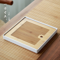 Tea tray household bamboo water storage tray simple Japanese kung fu tea set modern tea tray dry bubble small tea table