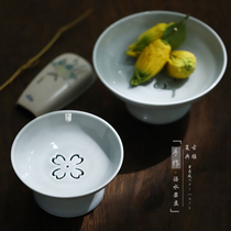 Ceramic fruit plate home modern creative living room coffee table snack refreshment plate for plate high plate light luxury fruit plate