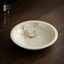 Grass Wood Ash Pot Bearing Day Type Dry Bubble Pan Retro Qutian Kutian Tea With Kettle Mat Tea Totea Tea Table Fruit Tray Tray