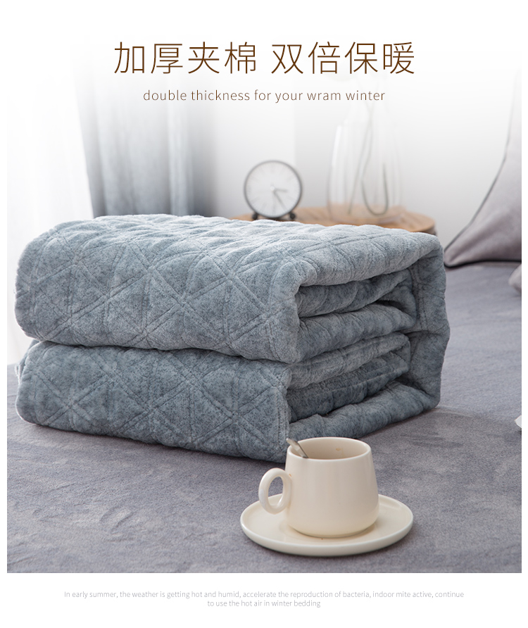 Trải giường bằng vải nỉ san hô dày 笠 Bộ đồ giường đơn flannel trải giường 笠 bộ chăn ga gối bọc nhung pha lê ga trải giường chun đẹp	