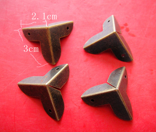 Three-sided small bag corner DIY decoration Antique bag corner Wooden box accessories Bag edge wine box corner protection Retro bag corner