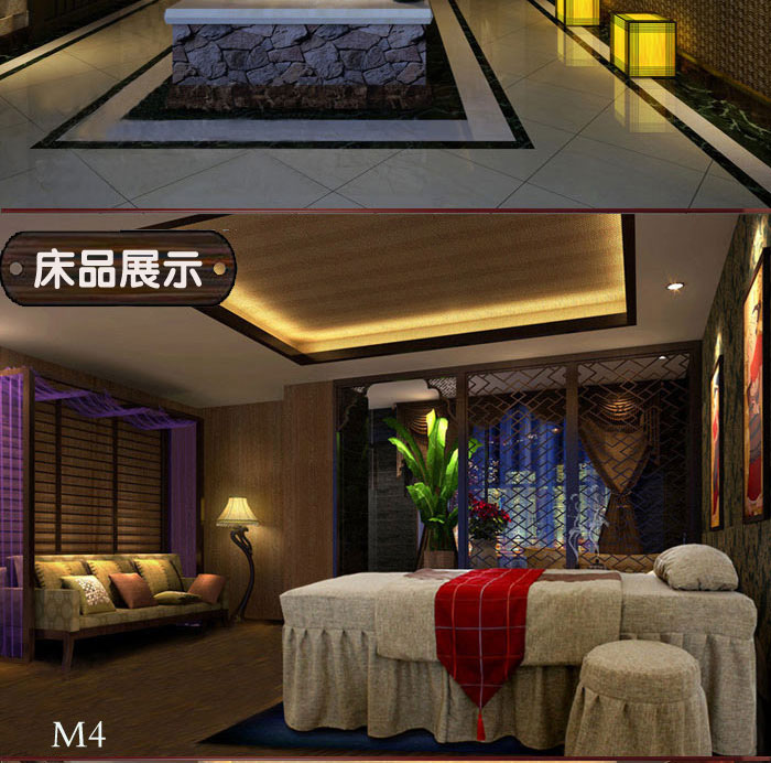 Xuanchenhai cao cấp cotton vẻ đẹp trải giường bốn bộ cotton và linen giường massage bìa beauty salon tấm đặc biệt
