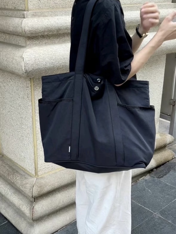 Lululemon Daily Multi Pocket Tote Canvas Bag Single Shoulder Sports Bag