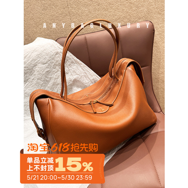 No Matter How H Home! Italian High-Cold Luxury Cl Official Flag 4480 Imported First-Layer Cowhide Shoulder Commuter Tote Bag No Matter How H Home! Italian High-Cold Luxury Cl Official Flag 4480 Imported First-Layer Cowhide Shoulder Commuter Tote Bag