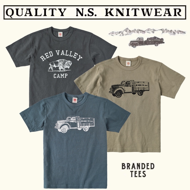 Truck Bison Nonstock Hippie Camp Print American Retro Heavyweight Pure Cotton Crew Neck T-Shirt 255g