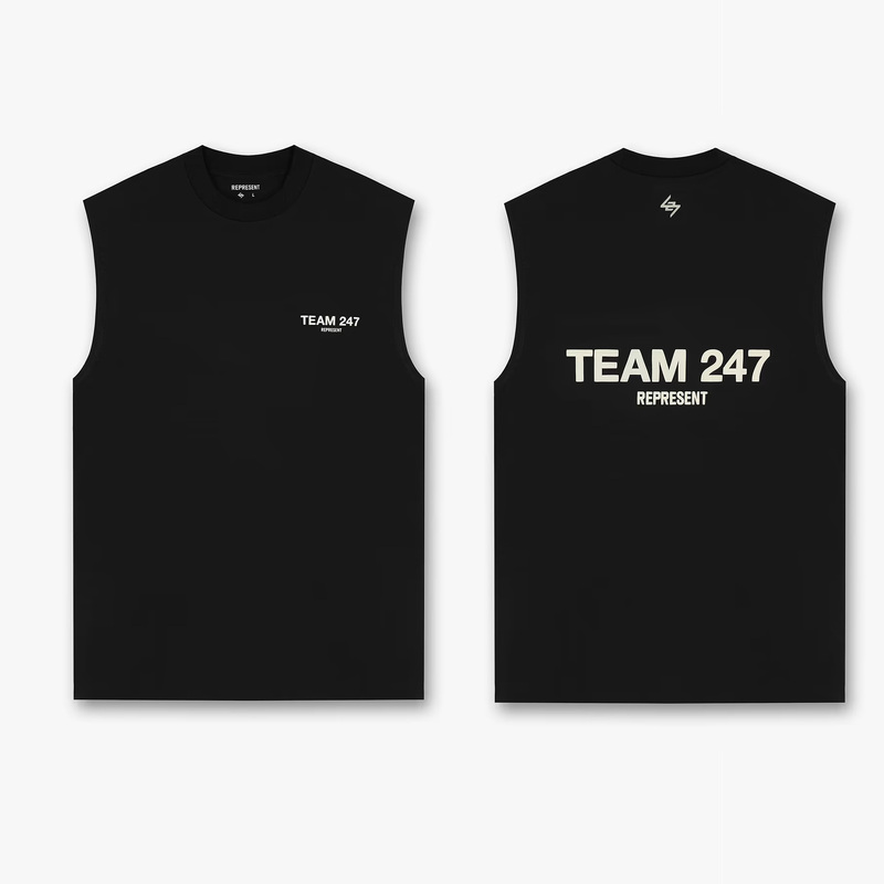 483-Digital Printed T-Shirt Sleeveless Vest for Men, Summer Pure Cotton Loose Sports Undershirt