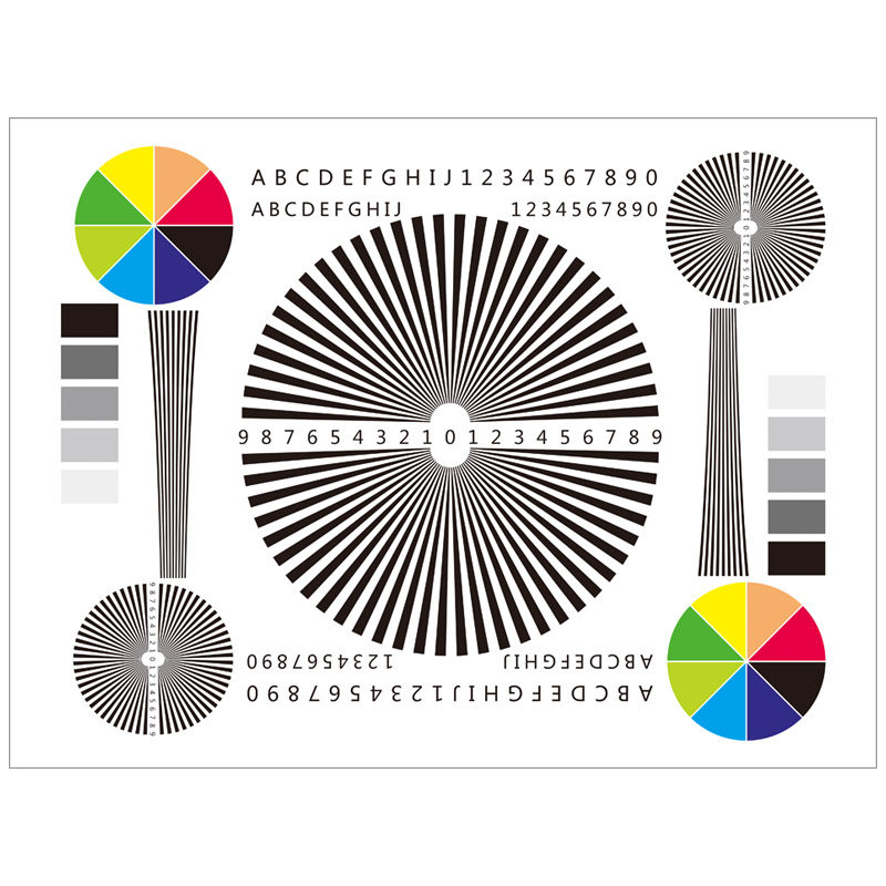 Lens Focusing Test Card Monitoring Infrared Camera Assembly Rear Charred Debugging Test Plot Focus Clarity Commissioning