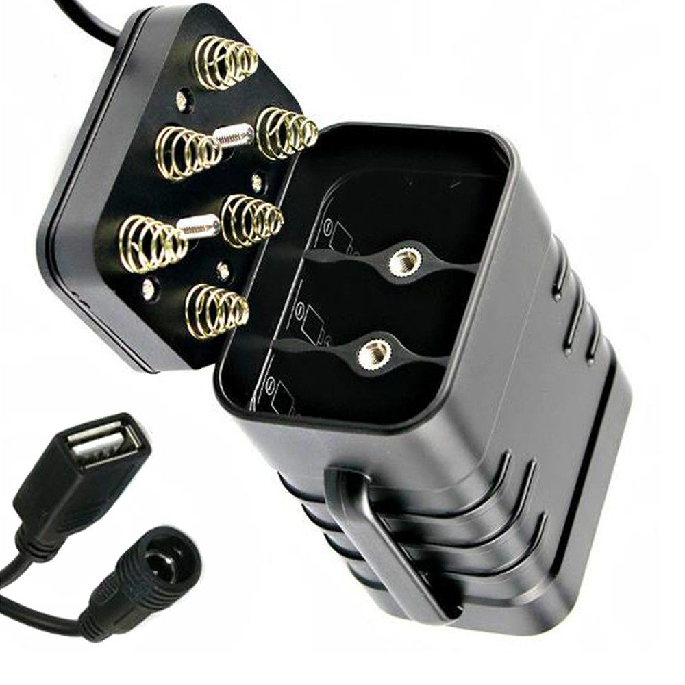 6pcs 18650 battery box 8 4V solder-free mobile power box USB DC dual output outdoor waterproof battery box