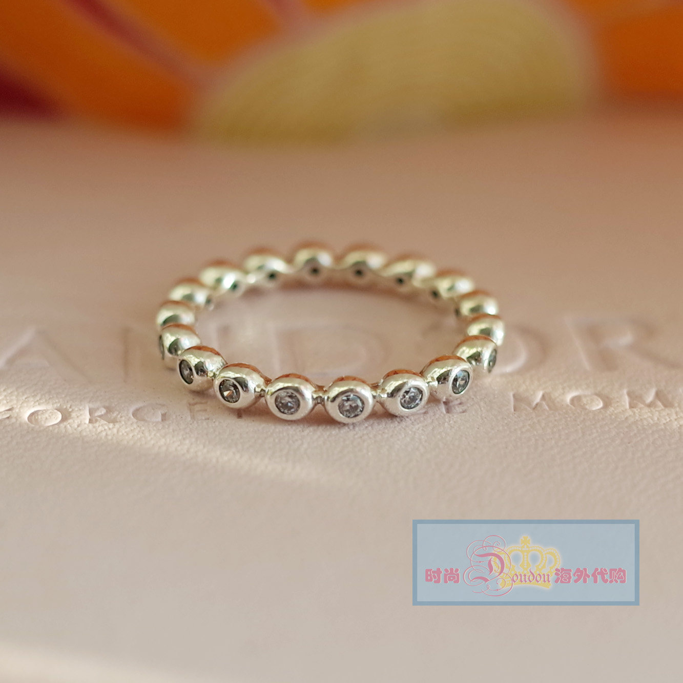 Spot discount] Pandora Pandora 925 silver zircon butterfly dance ring 191032CZ