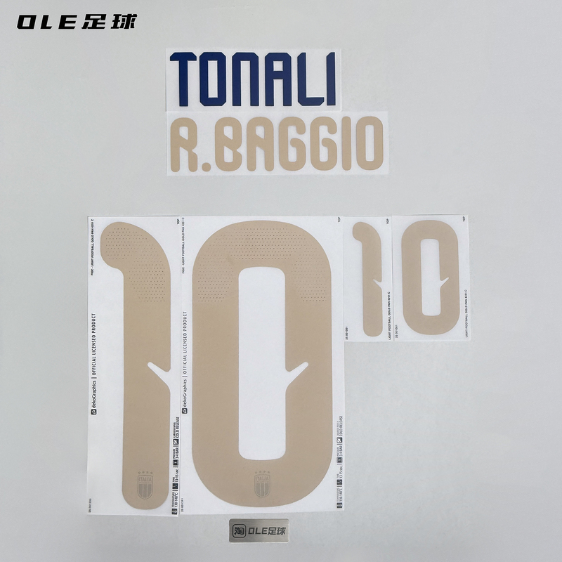 Ole Football Italy 2026 World Cup Home and Away Jerseys with Printed Names, Numbers and Fonts Tonali Baggio Totti