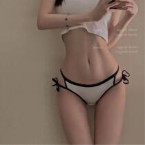 Day Department Sexy pure cotton briefs Girls Low waist Jane about breathable All cotton crotch hollowed-out strap Tie hip Triangle pants