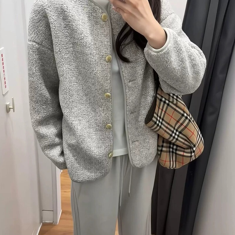 Women's Imitation Lamb Fleece Casual Cardigan Jacket/Plush Coat 479616/488302/470138