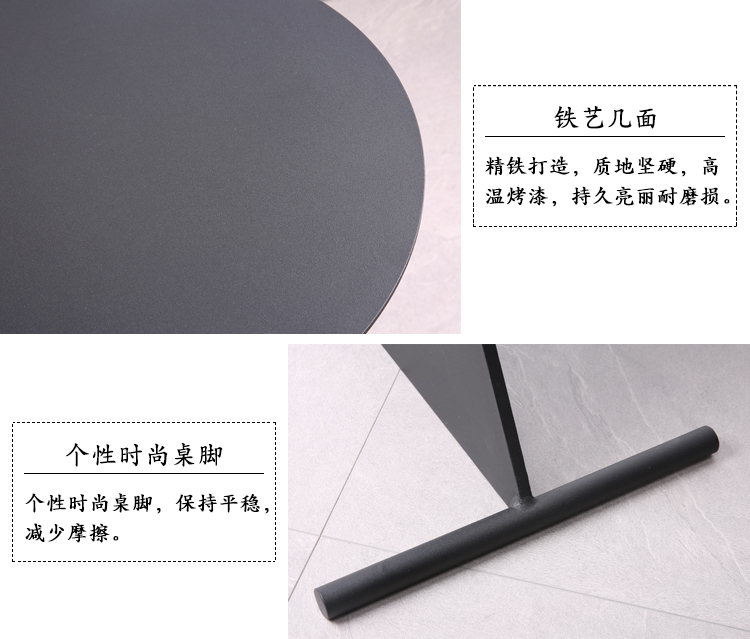 Nội thất sáng tạo Bắc Âu căn hộ nhỏ phòng khách tròn sắt rèn bàn cà phê di động hiện đại tối giản sofa góc - Bàn trà bàn trà mặt kính