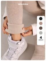 iiaammo winter warm high elastic childrens fleece leggings trousers