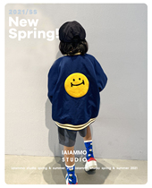 IAIAMMO Mimi original design spring and autumn new three-dimensional wool embroidery bun face baseball childrens neutral jacket