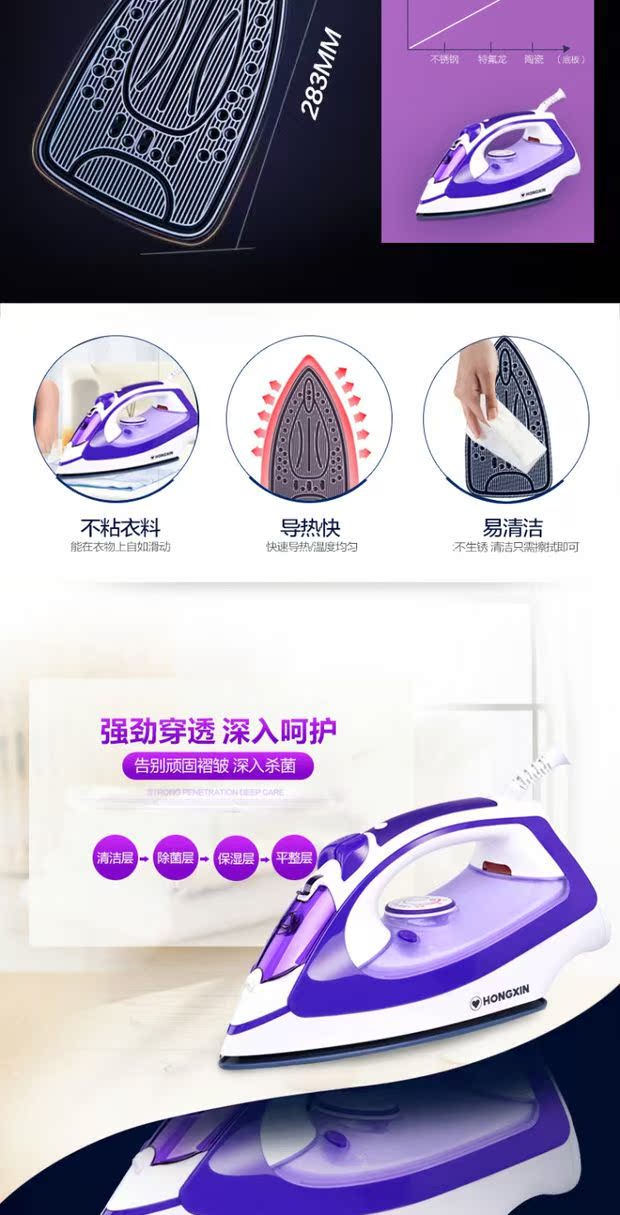 bàn ủi điện máy xanh Thượng Hải Red Heart Electric Iron Steam Consolation cầm tay Hot Soup Quần áo Hộ gia đình Nhỏ Steam Electric Spray Spray ủi hơi nước philip