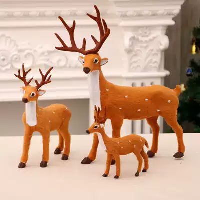 Christmas decorations simulation sika deer ornaments plush toys Christmas deer decoration doll Christmas decoration