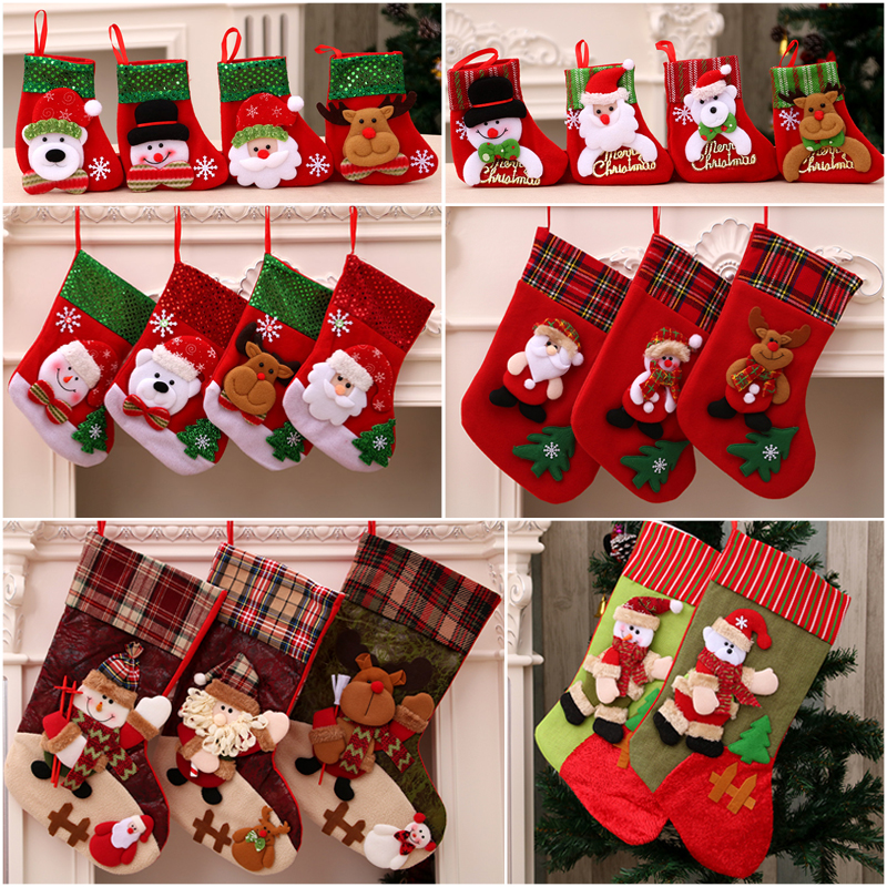 Christmas decoration supplies Christmas socks gift bag Christmas tree pendant Christmas decoration socks independent packaging