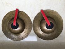 Tibetan old Guardian cymbals (cymbals) Qing dynasty copper made of the tribute copper beat up and down to bless the national style