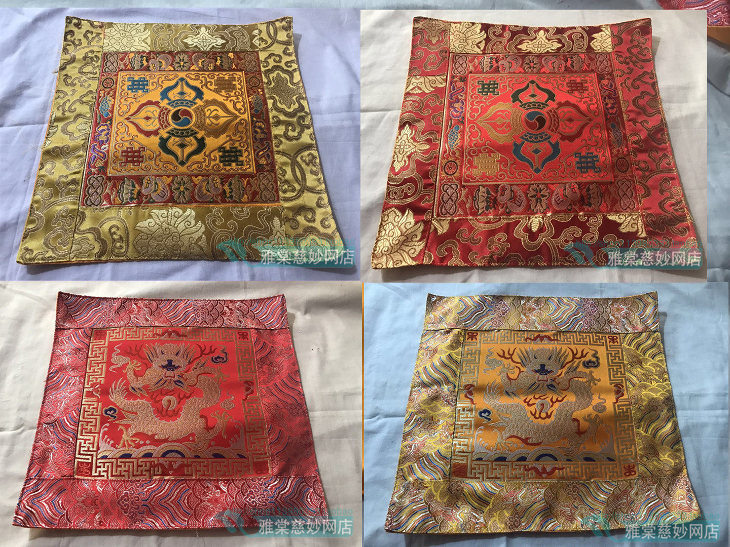 32cm Tibetan cloth art utensils cloth mat Tantric dharma mat ethnic style pattern tablecloth table mat