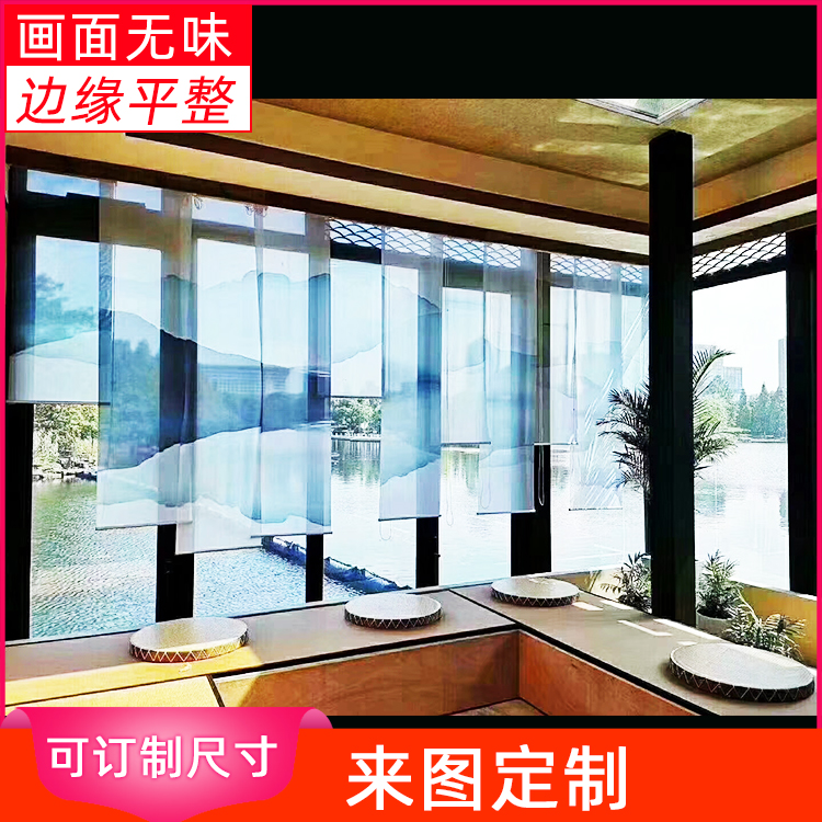 Lightlight veil double-sided screen partition background glass clamping screen Qiao flagveil curtain curtain curtain customized