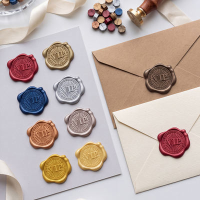 VIP fire varnish wax label self-adhesive retro fire varnish seal sticker Business invitation envelope gift box sealing decoration