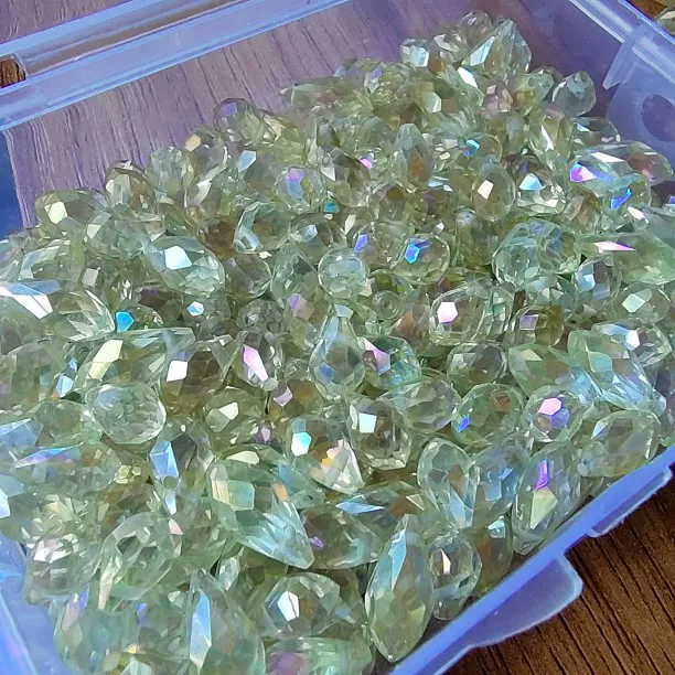 Серьги, ожерелье, брошь, высококачественные прозрачные стеклянные аксессуары в форме капли, DIY