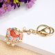 Dễ thương Hàn Quốc sáng tạo tình yêu rhinestone cỏ bốn lá móc khóa xe hơi túi quà nữ mặt dây chuyền móc chìa khóa nhẫn trang sức - Vòng đeo tay Cuff