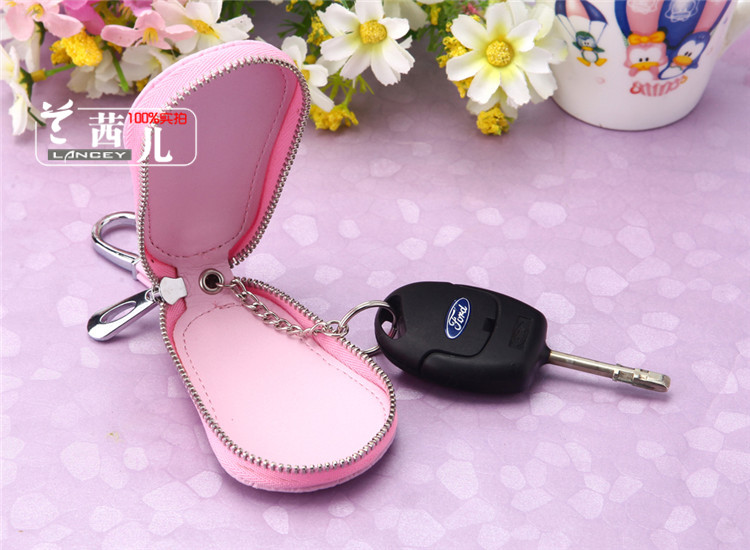 Cao cấp kitty phim hoạt hình túi chìa khóa nữ Hàn Quốc sáng tạo dễ thương xe da móc khóa nữ móc túi thắt lưng treo dây móc ví nam