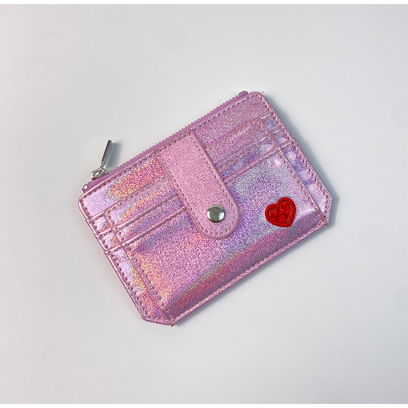 Laser Glossy Girly Cute Fashionable Bus Card Key Meal Card Wallet Card Holder Laser Glossy Girly Cute Fashionable Bus Card Key Meal Card Wallet Card Holder