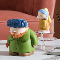 Great Artist Series Hand-run Grand Art Museum Ornament Van Goghs Girl with Pearl Earrings World Famous Paintings Trendy Play