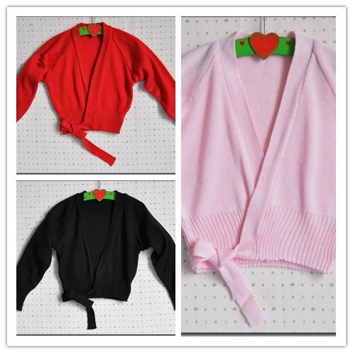 Manufacturer Direct sales Children dance practice Girl Autumn Winter Long Sleeves External Knotted Sweater Toddler Latin Cardioreography Outside