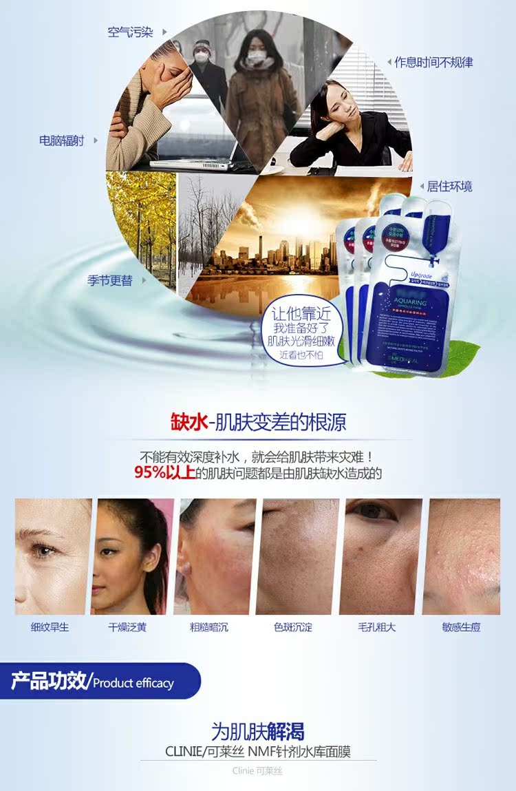Authentic Korea Kelly Mask Tiêm Reservoir Mask Stick Giữ ẩm Mide Whirlpool 10 miếng viên collagen
