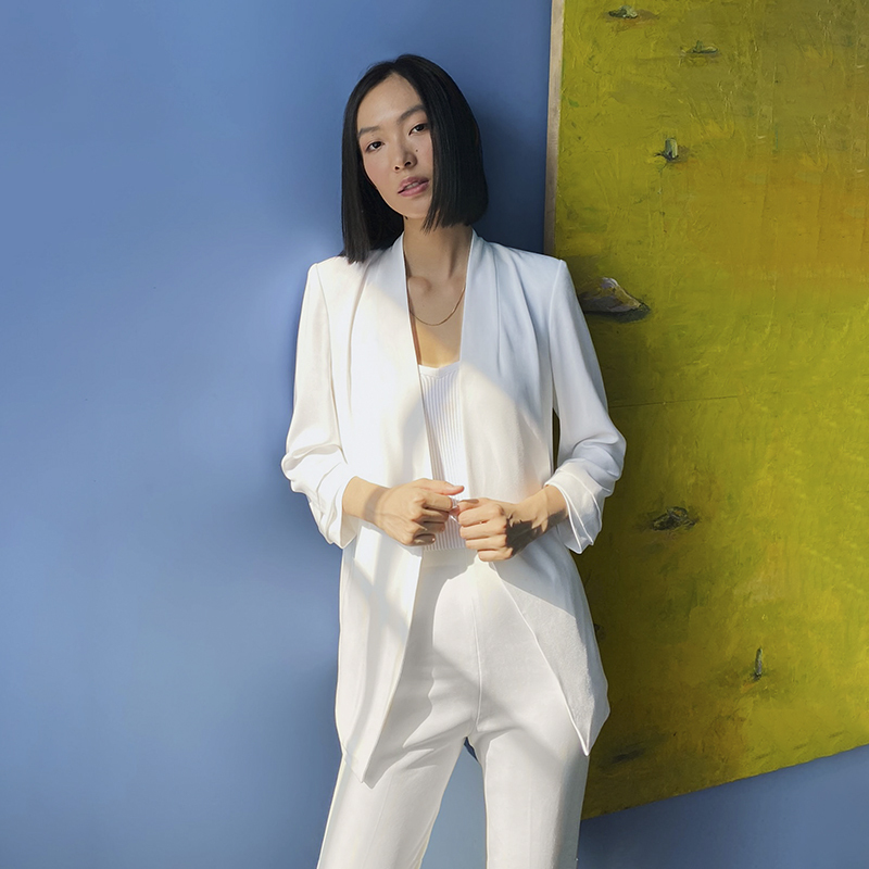 Aritzia Babaton Triacetate Casual Blazer Jacket for Women 68192 White Cardigan Top 61114 Aritzia Babaton Triacetate Casual Blazer Jacket for Women 68192 White Cardigan Top 61114