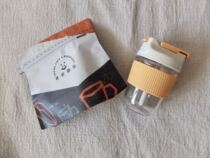 Four-flavor package Accompanying cup double drinking cup Straight drinking straw travel cup Coffee together to buy contact customer service