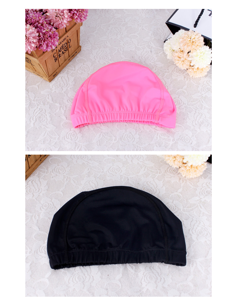 Mũ bơi bằng vải co giãn nylon Lycra nam và nữ mũ bơi màu rắn mũ bơi mũ bơi hoa