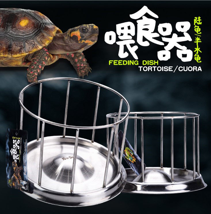 304 stainless steel land tortoise feeding basin turtle feeding machine water basin water-basin water pan yellow edge smooth border cut and half water turtle pan