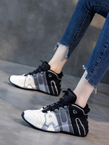 Goofy Sport Copper High - end custom fur stepping on the thick sole increase plus leather leather breathable daddy shoes