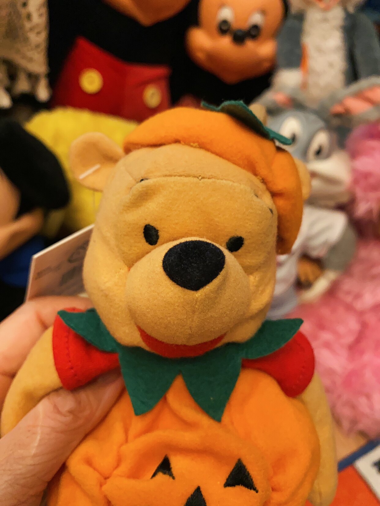 Мягкая игрушка 中古全新迪士尼万圣节噗噗 pooh万圣节维尼 豆袋噗噗 玩偶公仔 Disney
