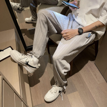 The main push summer ice silk drape trend straight loose all-match unisex large size pants