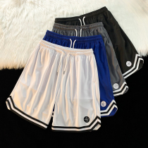 2022 summer ice silk breathable silk Hong Kong style simple and versatile basketball shorts five-point pants