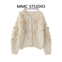 MMC Lazy Wind Heavy Works ручной крючок цветочный стерео шарик шарик Carse Pot Kwn Caddy Cardigan Lebrate Weater Женщина