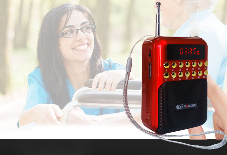 Kim Jung B872 đài phát thanh mini loa cũ loa cũ di động sạc máy nghe nhạc U đĩa - Trình phát TV thông minh củ phát wifi dùng sim