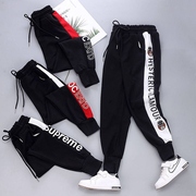 quần thể thao bé trai Xuân Thu sweatpants 2019 mùa xuân mới của Trung Quốc và trẻ em lớn của Hàn Quốc phiên bản phía chính tả thư-dây đeo