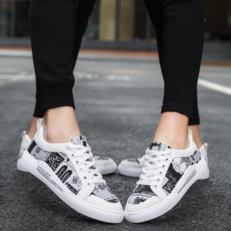 Hong Kong tide brand new seasons Tuya couple shoes low-top British comfortable all-match pedicure women's shoes Korean men's shoes