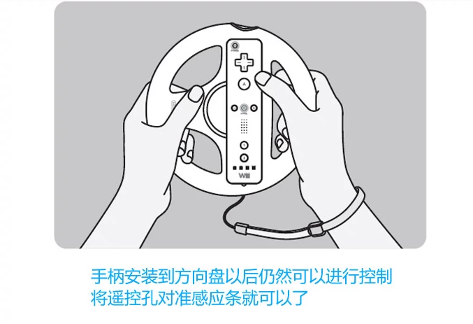 Tay lái Wii Tay lái đua WII WII U Mario Tay lái tròn bên phải Tay lái Mary - WII / WIIU kết hợp