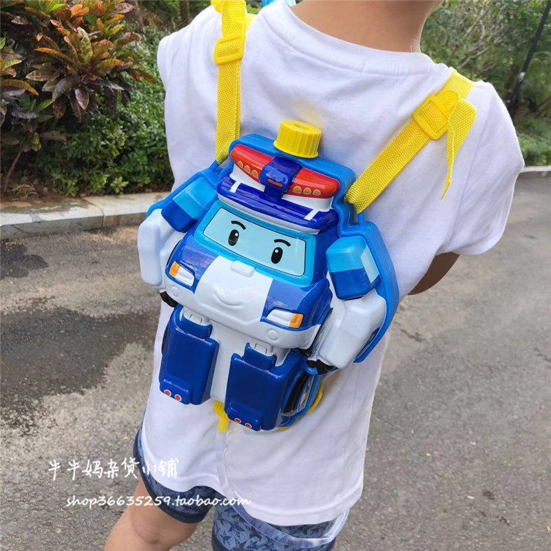 Cartoon Children's Baby Shoulder Bag Water Gun Toy Beach Play Water Toy Pull-out High Pressure Remote Large Capacity