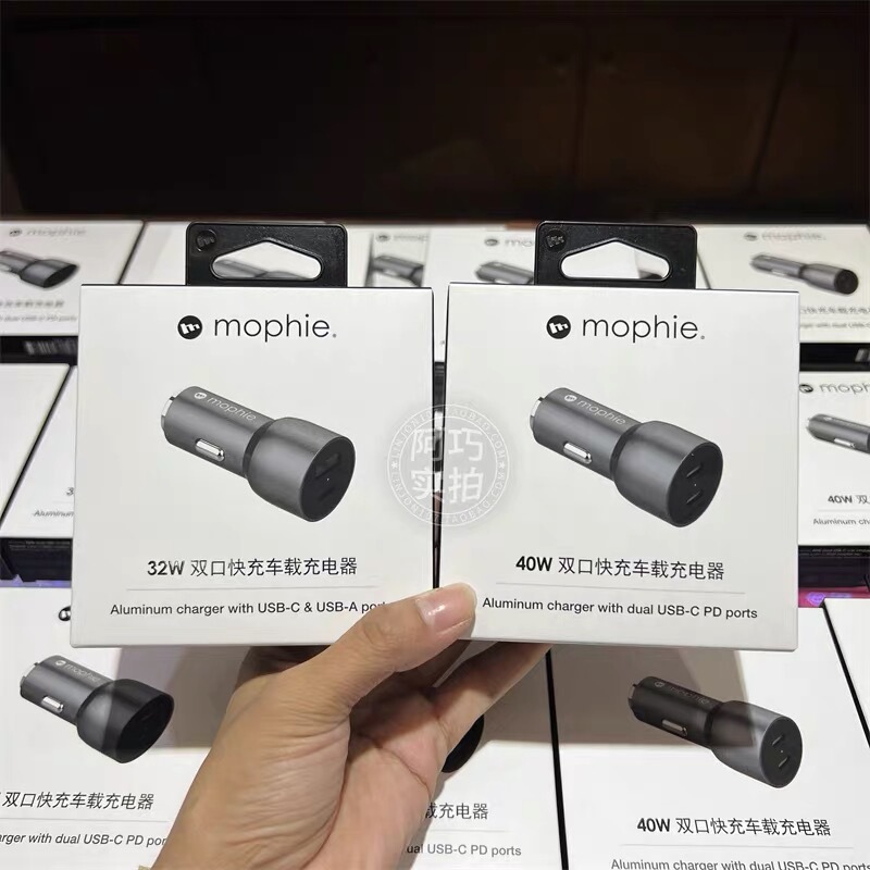 Mophie Dual Type-C Port Pd60W Car Charger Suitable for Apple 15 Pro Max, Huawei 14, 42W Car Charger, 16 Car Charger, Cc